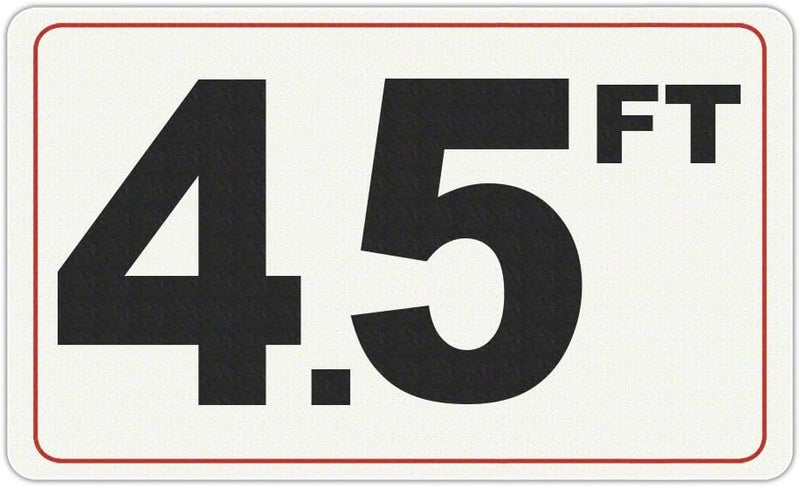 Aquatic Technology Adhesive Pool Depth Markers for Pool and Spas Feet (4.5 FT 10x6 4in Lettering) - Image 1